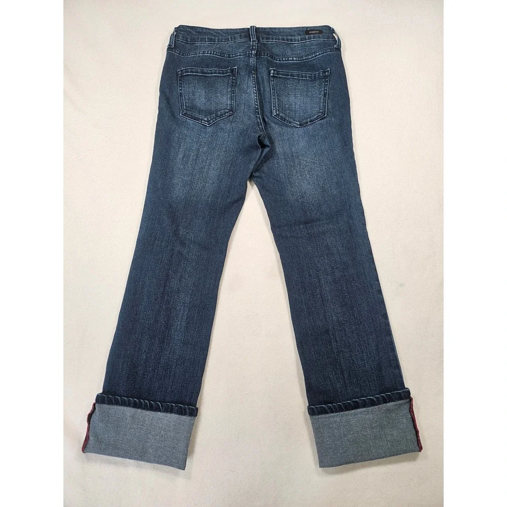 Liverpool Astrid Crop‎ Jeans Dark Wash Size 2/26 Cuffed Denim Minimalist Coastal